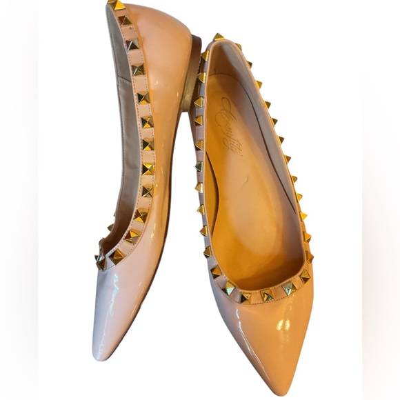 COMFITY Pale Pink RockStud Ballet Flats - Picture 1 of 10